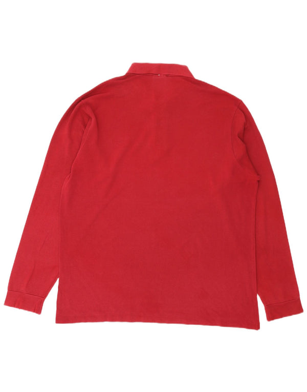 Lacoste Polo de manga larga para hombre Talla 6 XL Algodón burdeos