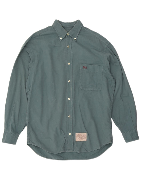 THINK PINK Camisa para hombre Talla 39 15 1/2 Algodón verde medio