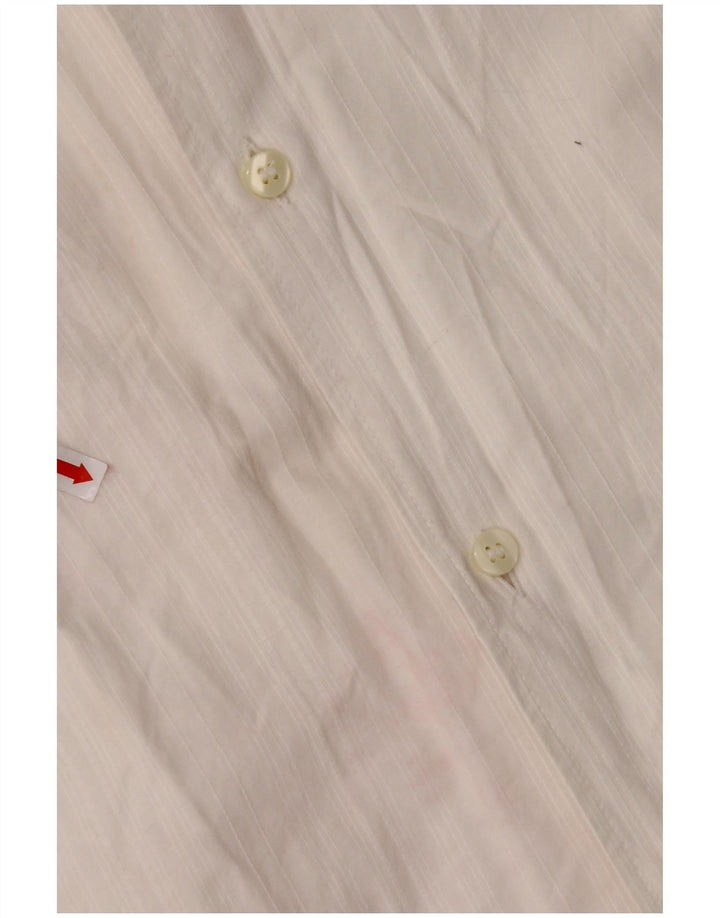 ARMANI JEANS Camisa Hombre Mediana Off White Algodón