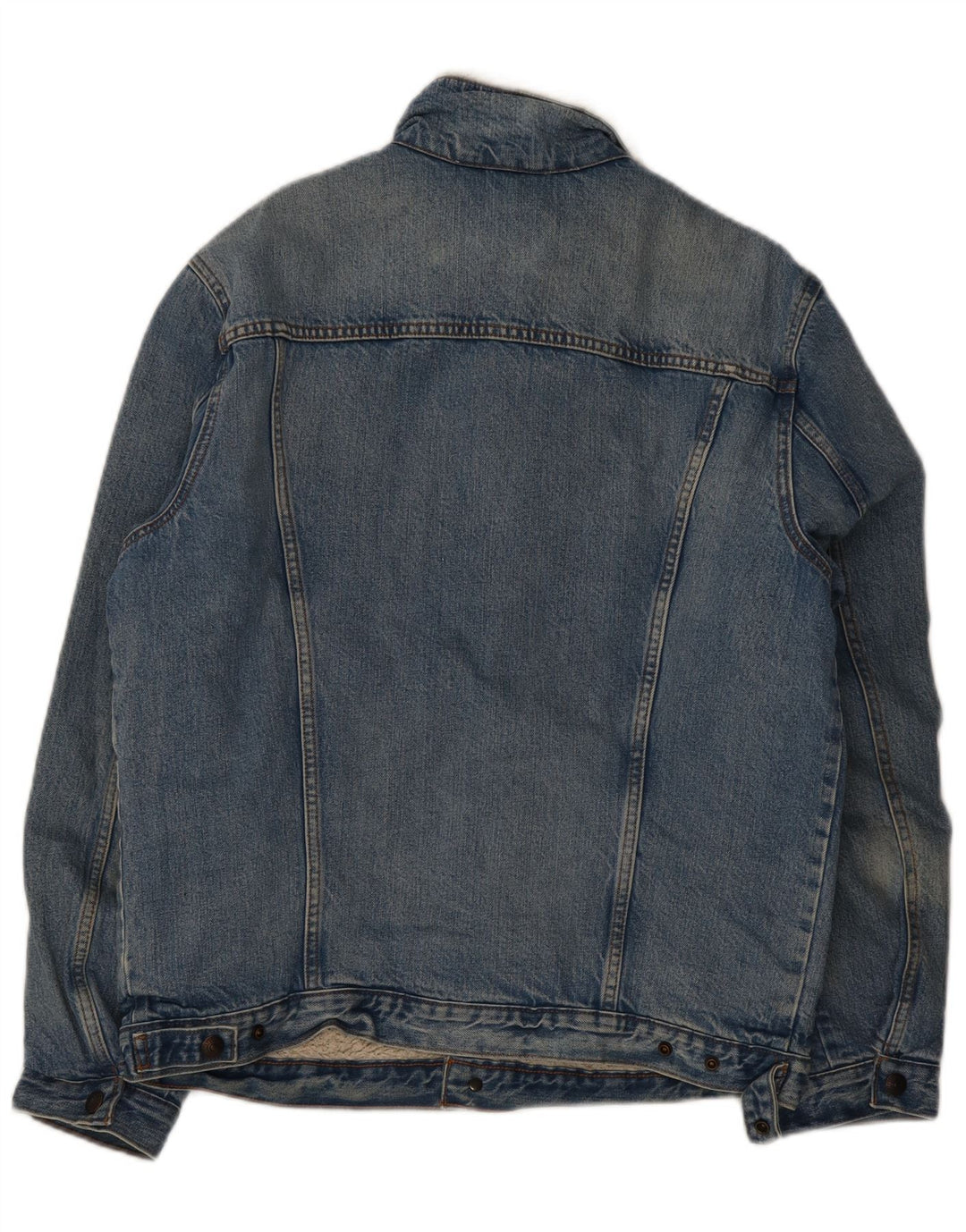 Levi's Chaqueta vaquera Sherpa para hombre Reino Unido 40 Algodón azul grande
