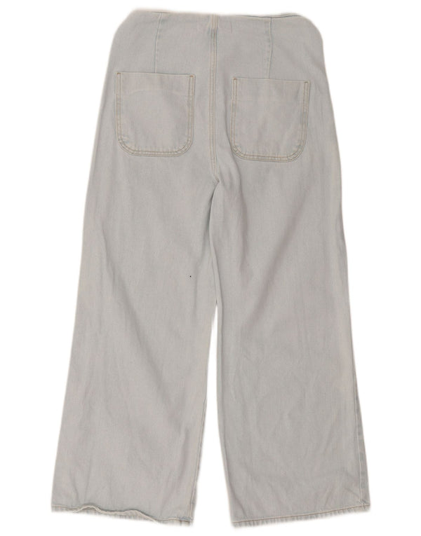 Zara Jeans De Pierna Ancha De Cintura Alta Para Mujer EU 36 XS W26 L25 Azul