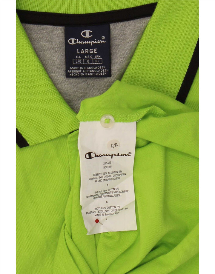 Champion Polo Para Hombre Grande De Algodón Verde