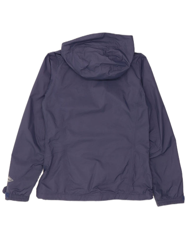 Columbia Chaqueta impermeable con capucha Omni-Tech para mujer UK 6 XS Azul marino Nylon