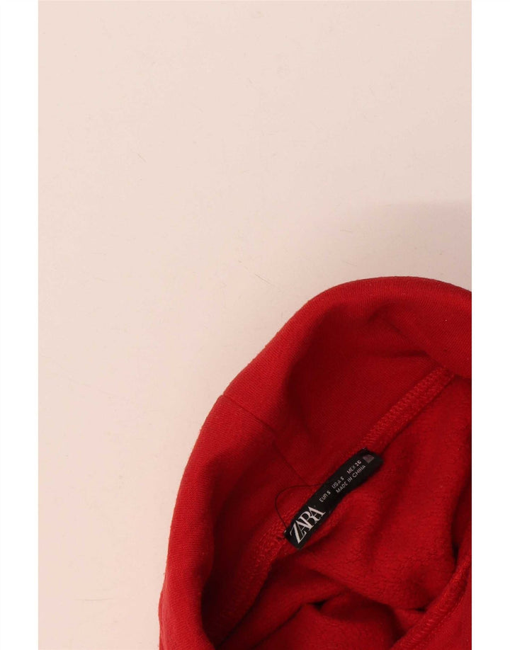 Zara Blusa Relajada con Cuello Vuelto para Mujer UK 40 Small Rojo