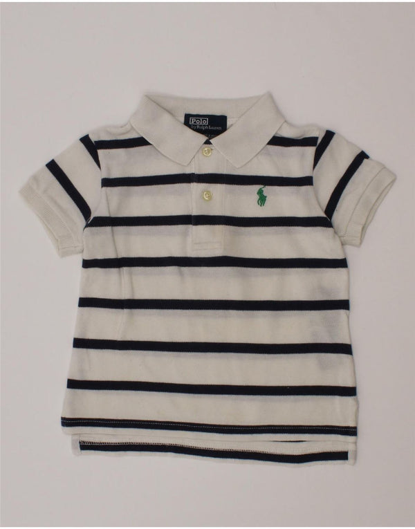 Polo Ralph Lauren Polo para bebé niño 9-12 meses Algodón a rayas blanco