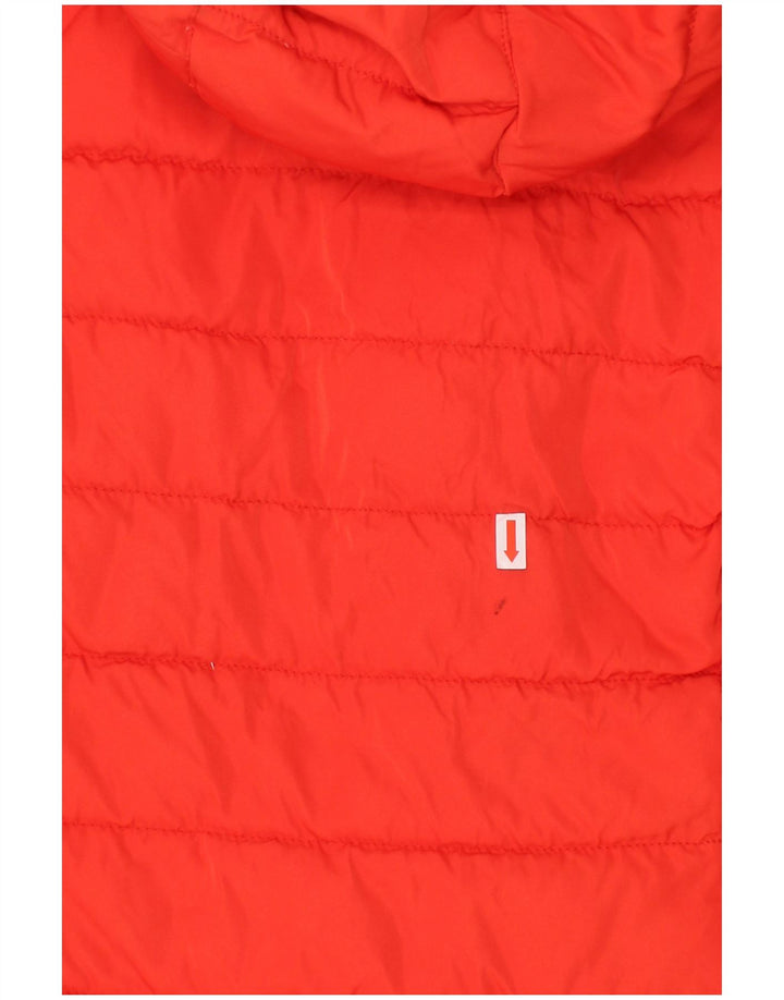 JACK WILLS Chaleco acolchado con capucha para mujer UK 8 Small Red Poliéster