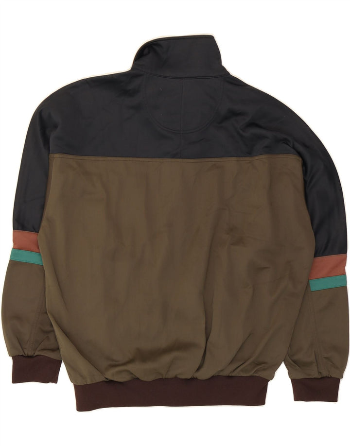 ASICS Chaqueta superior de chándal vintage para hombre IT 48 Bloque de color verde medio