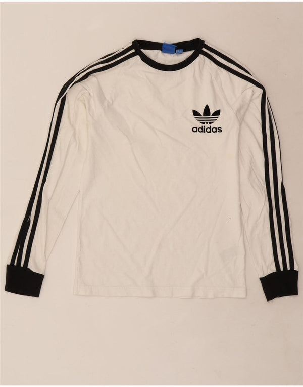 Adidas Hombre Graphic Top Manga Larga XS Algodón Blanco