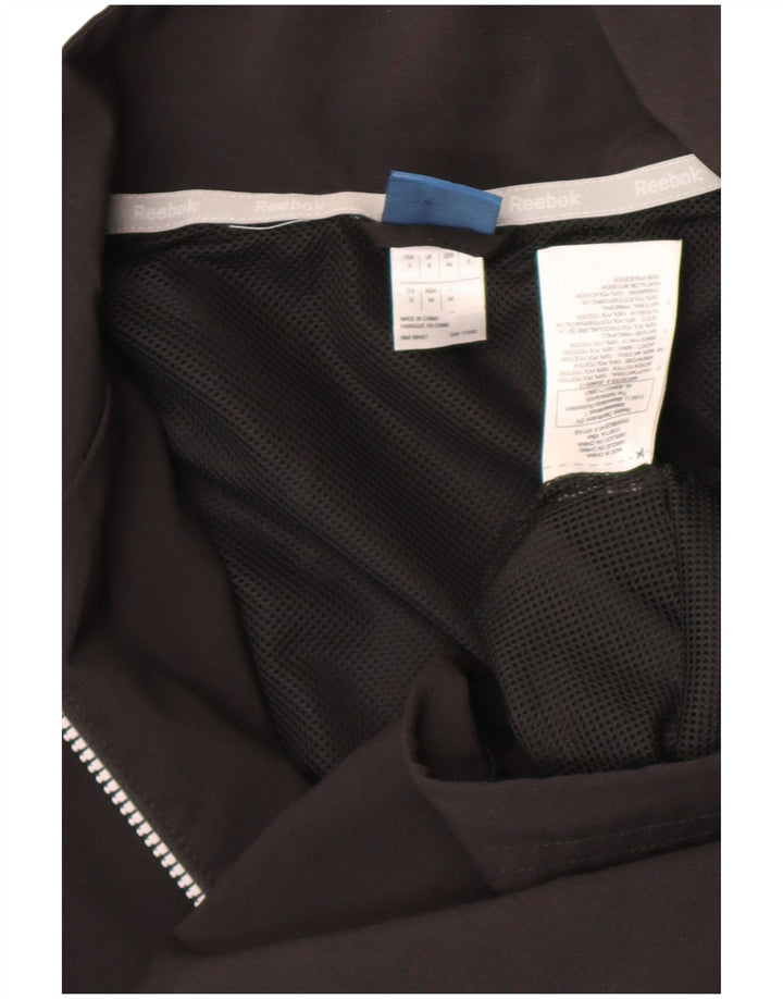 Reebok - Chaqueta de chándal para hombre, talla pequeña, color negro, poliéster