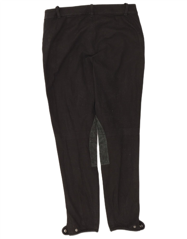 Ralph Lauren Pantalones de equitación delgados para mujer US 8 Medium W30 L28 Algodón negro