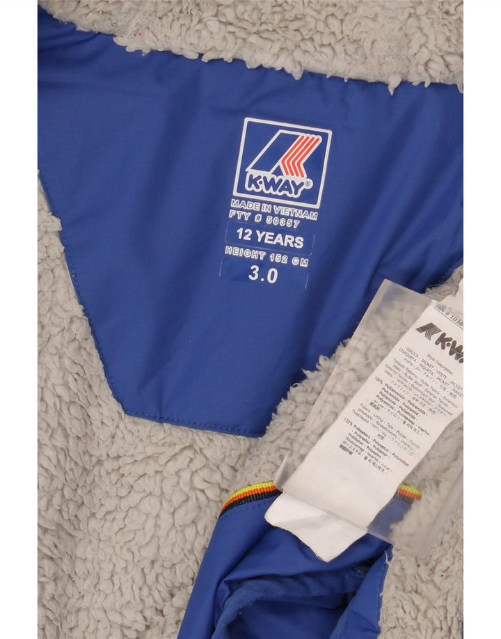 K-Way Chaqueta cortavientos con capucha para niño 11-12 años Poliamida azul
