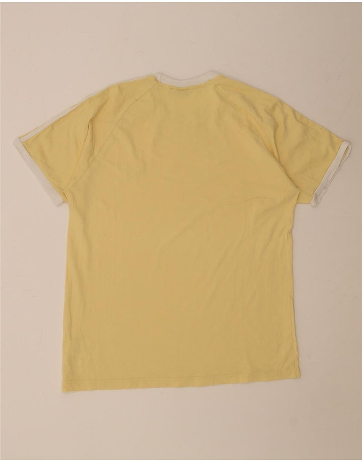 Adidas - Camiseta para hombre, talla grande, algodón amarillo