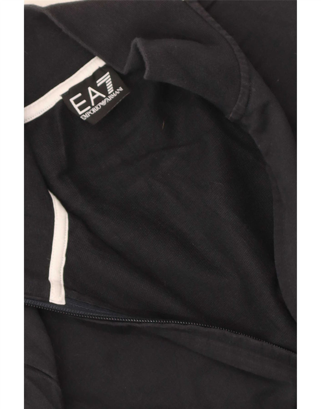 Emporio Armani Mens Graphic Chándal Top Chaqueta Pequeña Negro