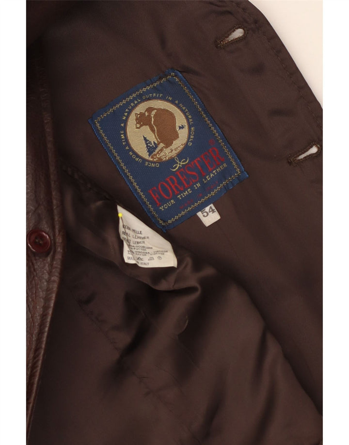 Chaleco de cuero para hombre Forester IT 54 XL Cuero marrón