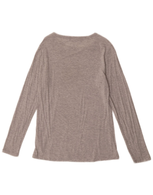 Marks & Spencer Top para mujer de manga larga UK 44 Modal gris medio