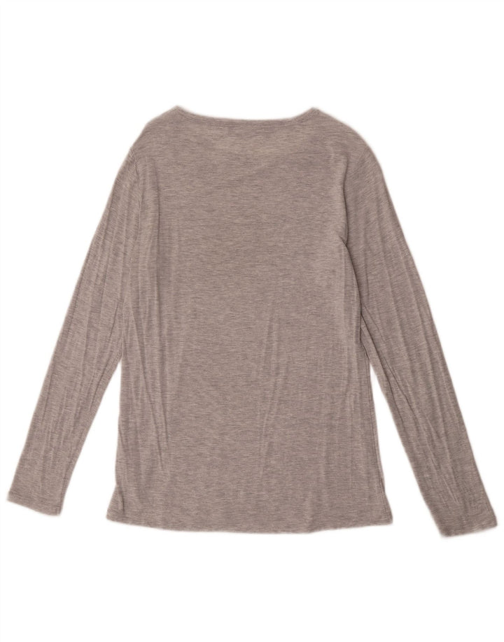 Marks & Spencer Top para mujer de manga larga UK 44 Modal gris medio