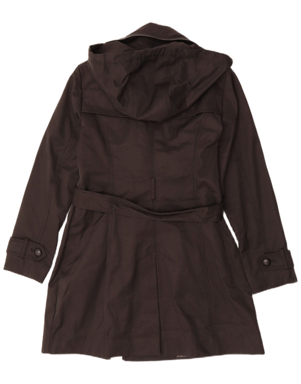 Guess Gabardina con capucha para mujer Reino Unido 46 Grande Algodón negro