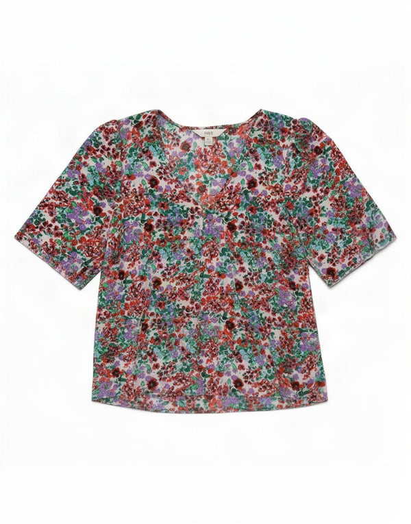 Marks & Spencer Blusa para mujer UK 44 Grande Multicolor Floral