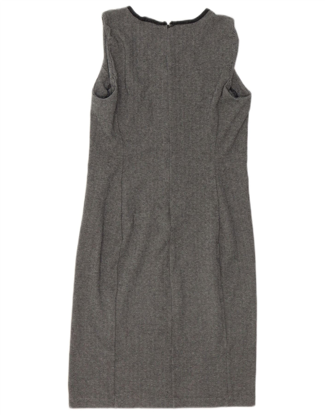 RALPH LAUREN Vestido tubo sin mangas para mujer UK 10 Small Grey Herringbone