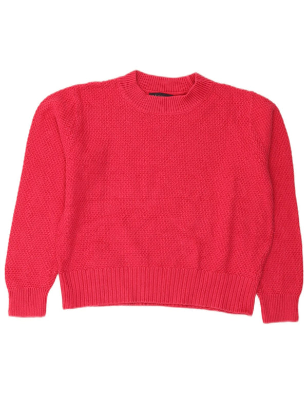 Marks & Spencer Suéter Corto con Cuello Alto para Mujer UK 44 Grande Rosa