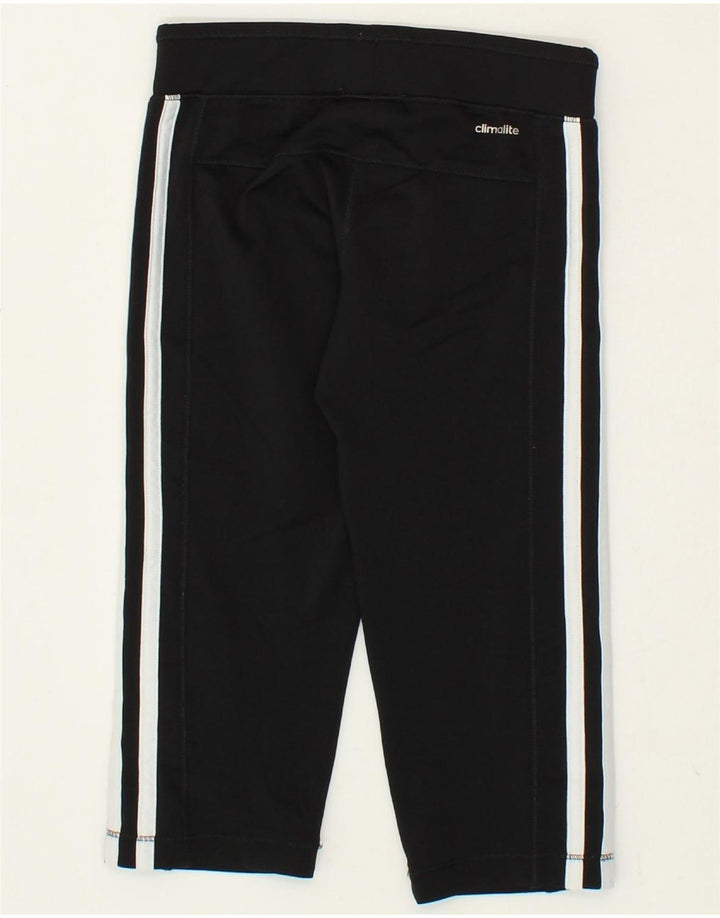 ADIDAS Girls Climalite Capri Leggings 7-8 Years Black Polyester Vintage Adidas and Second-Hand Adidas from Messina Hembry 