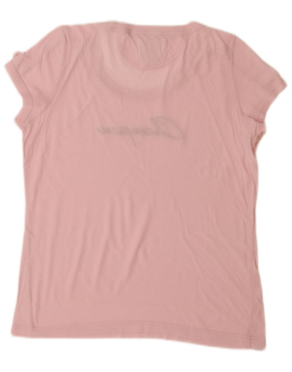 CHAMPION Womens Easy Fit Graphic T-Shirt Top UK 12 Medium Pink