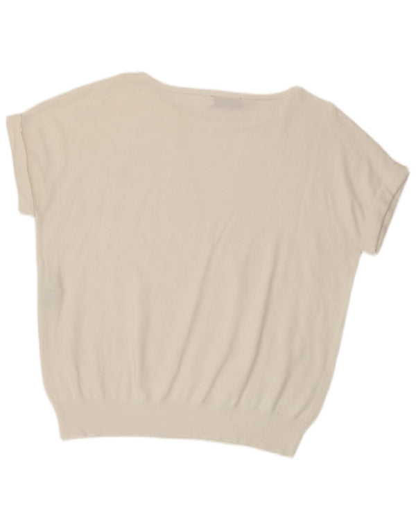 MINT VELVET Blusa holgada para mujer UK 40 Medio Blanco Poliamida