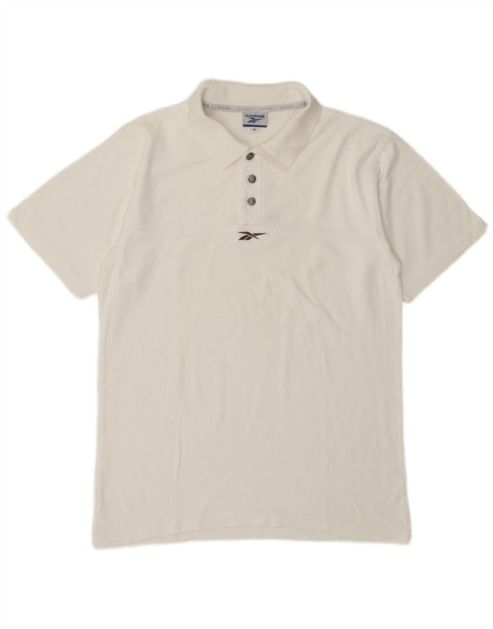 Polo Reebok Hombre Mediano Blanco Algodón
