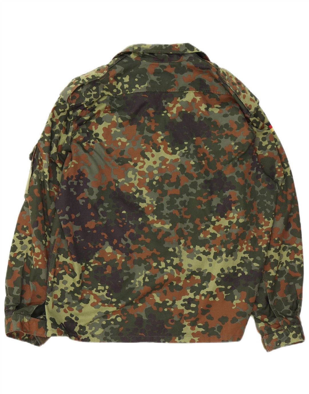 VINTAGE Chaqueta militar para hombre Reino Unido 40 Algodón de camuflaje caqui grande