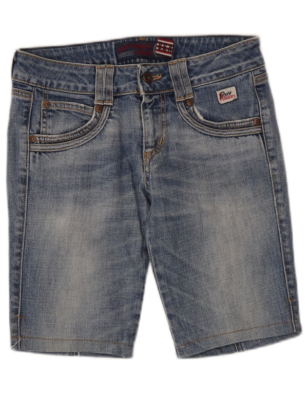 Roy Rogers Pantalones cortos de mezclilla de cintura baja para mujer W25 XS Azul