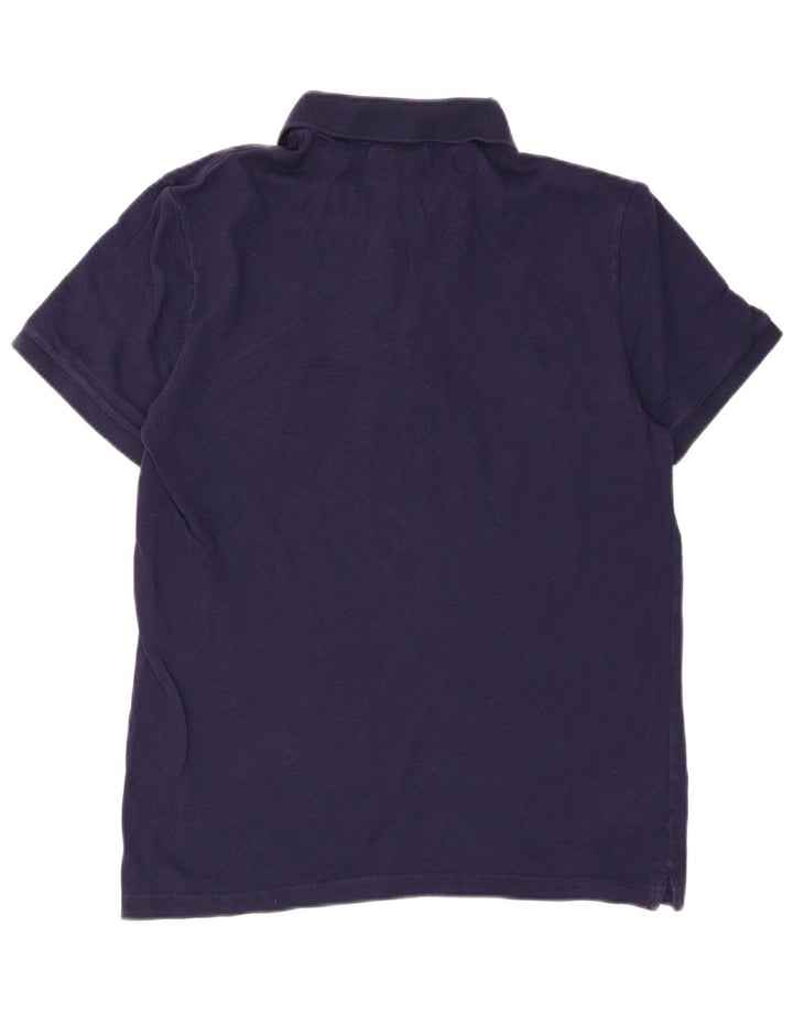 LACOSTE Polo ajustado para hombre talla 4 mediano algodón azul marino