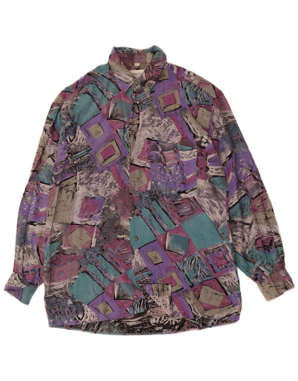 DORNBUSCH Camisa Hombre Talla 39/40 Viscosa Patchwork Multicolor Mediana