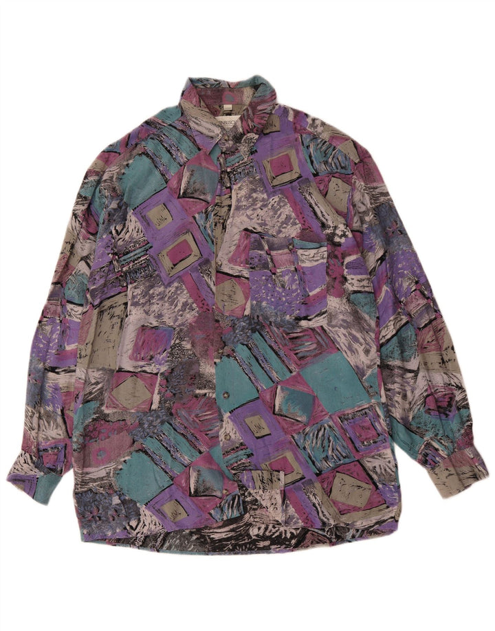 DORNBUSCH Camisa Hombre Talla 39/40 Viscosa Patchwork Multicolor Mediana