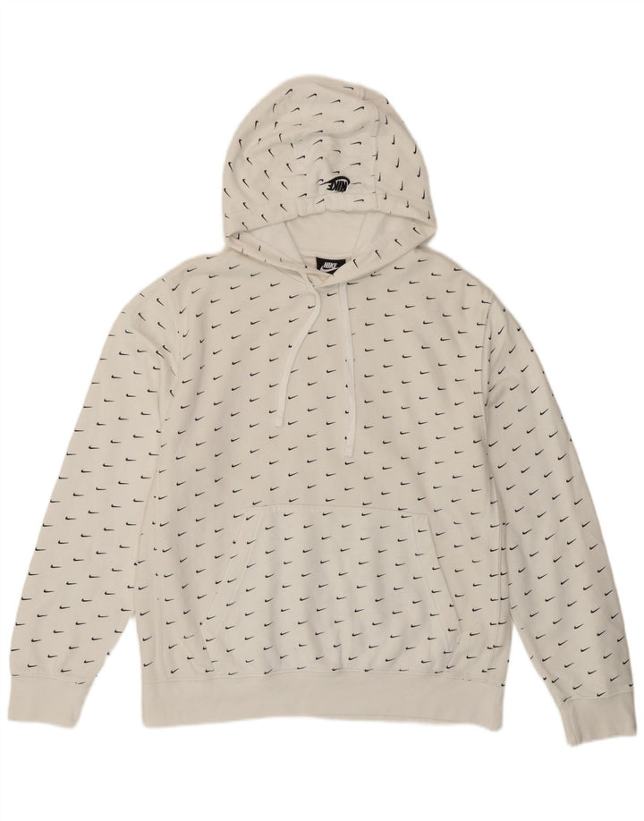 Nike Jersey con capucha y gráfico gráfico de algodón blanco mediano para hombre