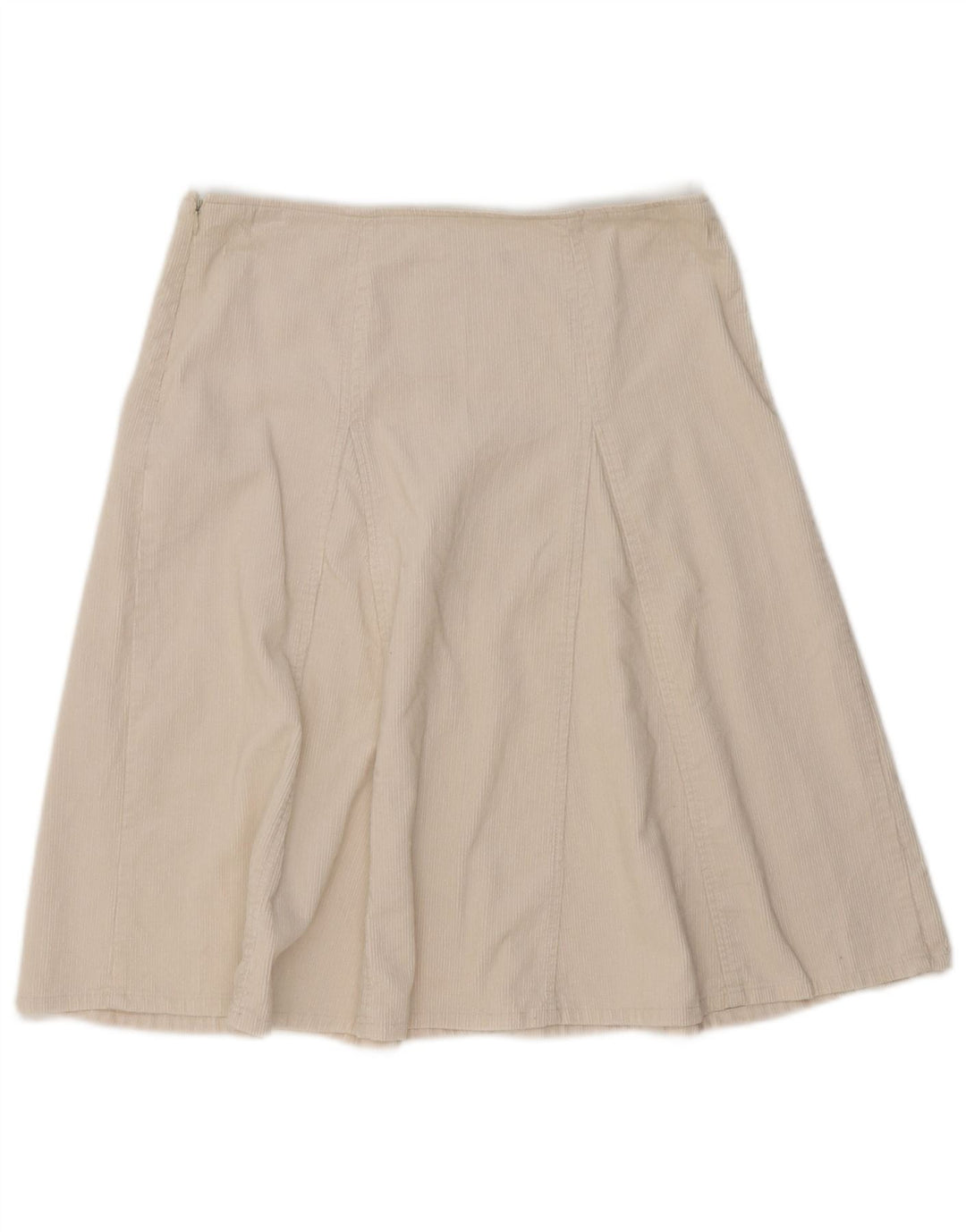Zara Mujer Falda De Pana Mediana W32 Blanco