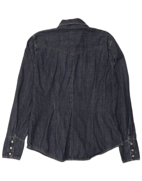 Carrera Camisa vaquera para mujer UK 40 Grande Azul marino Algodón