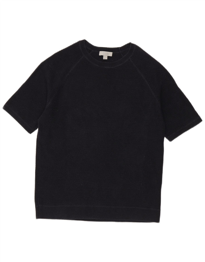 Cos Camiseta para hombre Top Medium Azul Marino Algodón