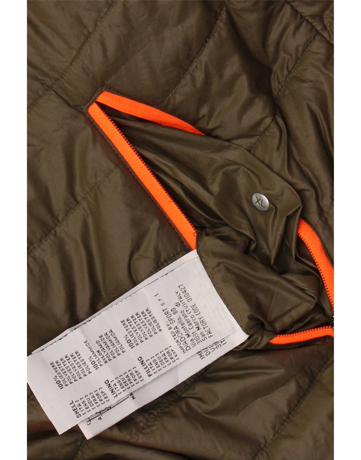 Diadora Chaqueta acolchada reversible utilitaria para hombre UK 42 XL Poliéster caqui