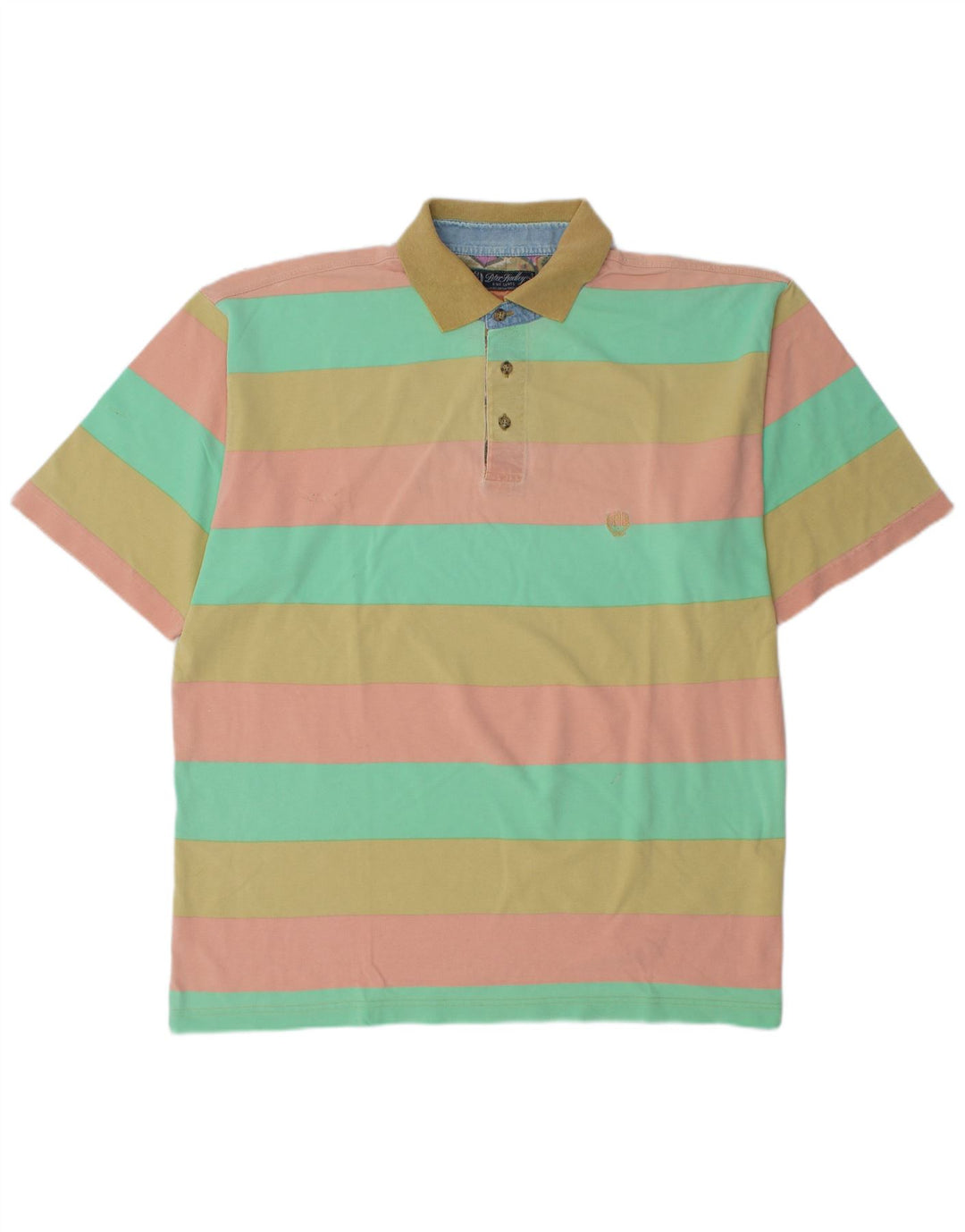 PETER HADLEY Polo para hombre XL Algodón a rayas multicolor
