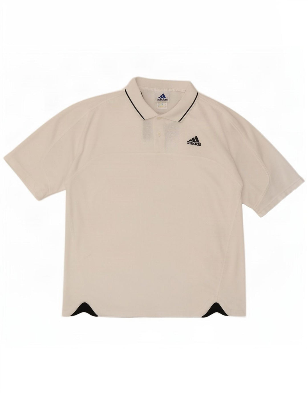 Adidas Polo para hombre UK 44/46 Large Blanco Poliéster