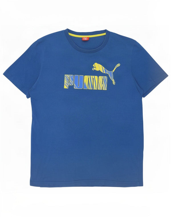 Puma - Camiseta gráfica para hombre, talla grande, color azul