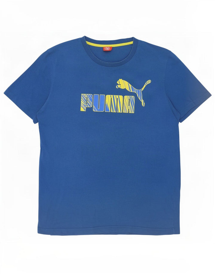 Puma - Camiseta gráfica para hombre, talla grande, color azul