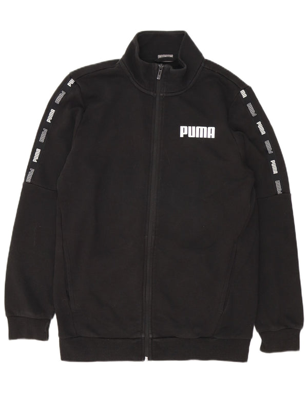 PUMA Mens Graphic Chándal Top Chaqueta Pequeña Negro