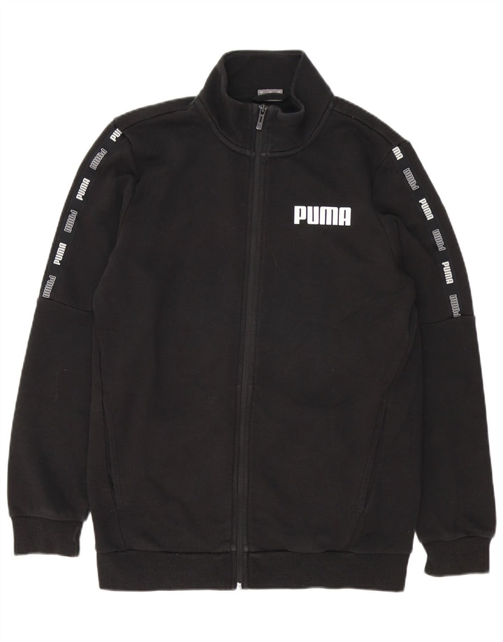 PUMA Mens Graphic Chándal Top Chaqueta Pequeña Negro
