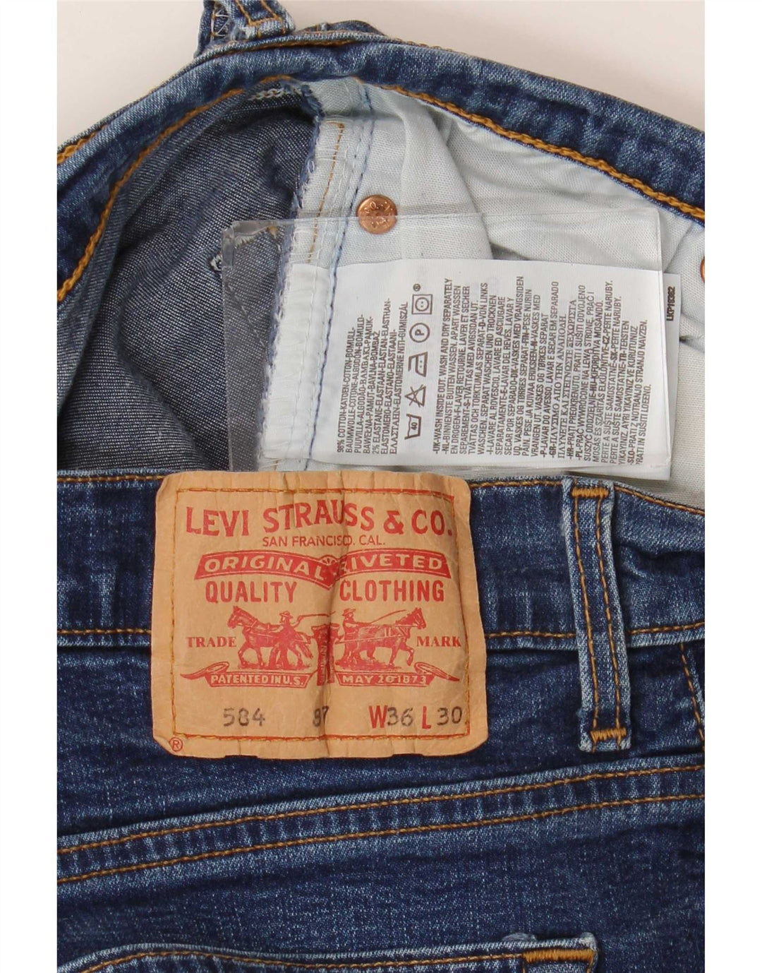 Levi's Mujer 584 Vaqueros Bootcut W36 L30 Algodón Azul