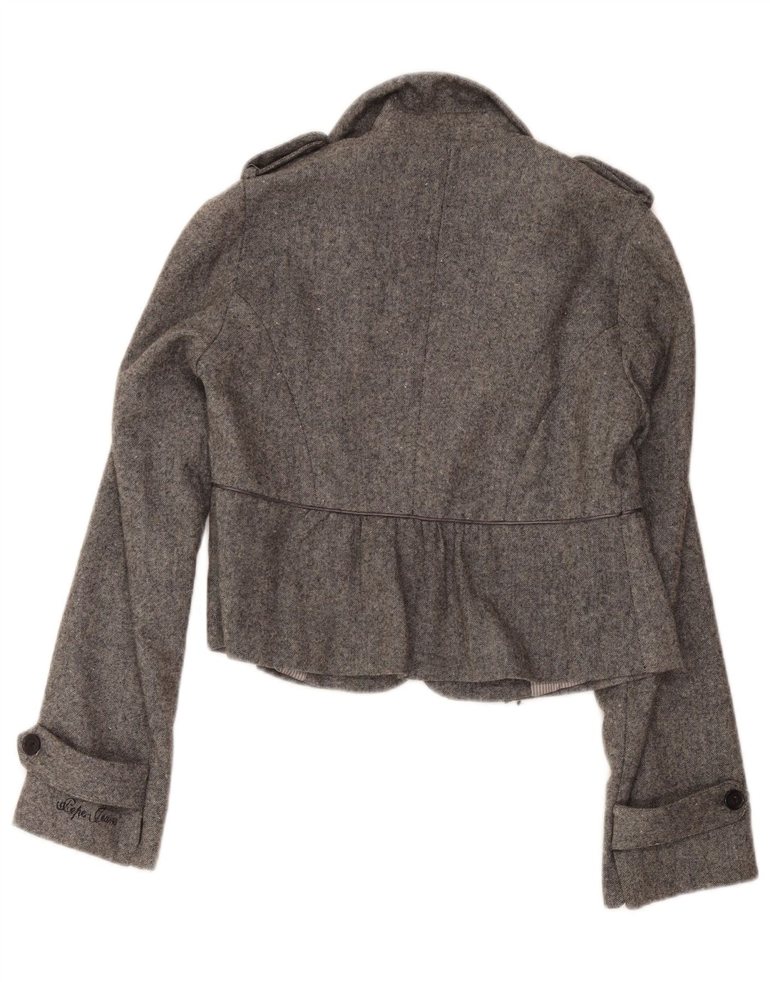 PEPE Jeans Chaqueta tipo blazer militar para mujer UK 40 Gris medio Clásico