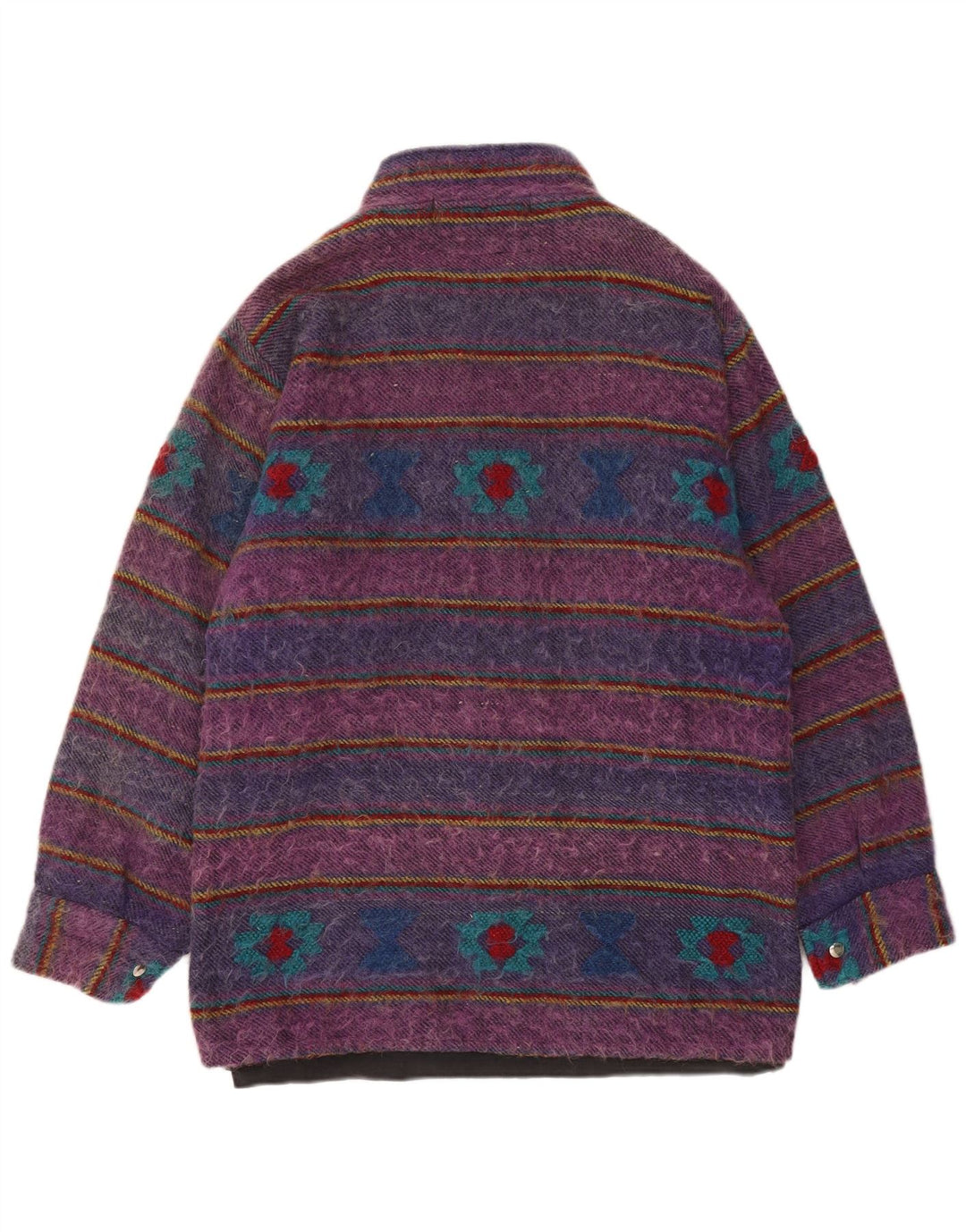 Vintage hombres Duffle abrigo Reino Unido 40 grande púrpura rayas