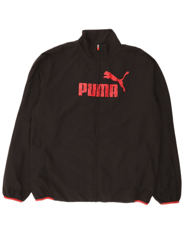 Puma Chaqueta de chándal gráfica para hombre XL Poliéster negro