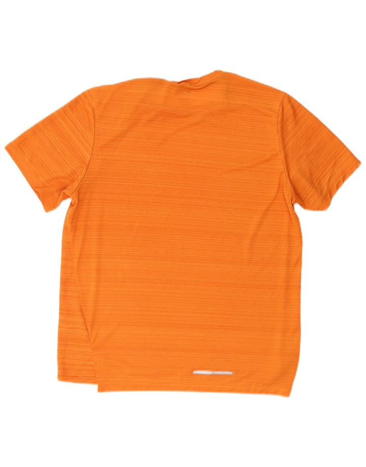 NIKE Camiseta Dri Fit para Hombre Top Grande Naranja Tela a Rayas poliéster