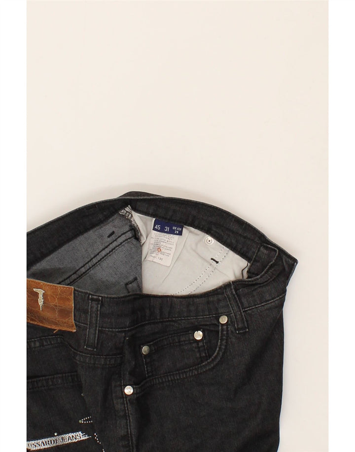 TRUSSARDI Womens Straight Jeans W29 L30 Grey Cotton Vintage Trussardi and Second-Hand Trussardi from Messina Hembry 